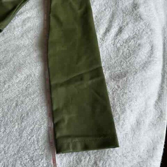 Adidas Ivy Park Olive Green Faux Leather Leotard Bodysuit - Women's Large - Picture 10 of 13